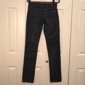 GORGEOUS 7FAM Dark Wash Roxanne Jeans